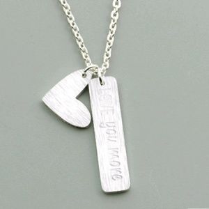 🆕💕 Love You More Silver Tone Necklace